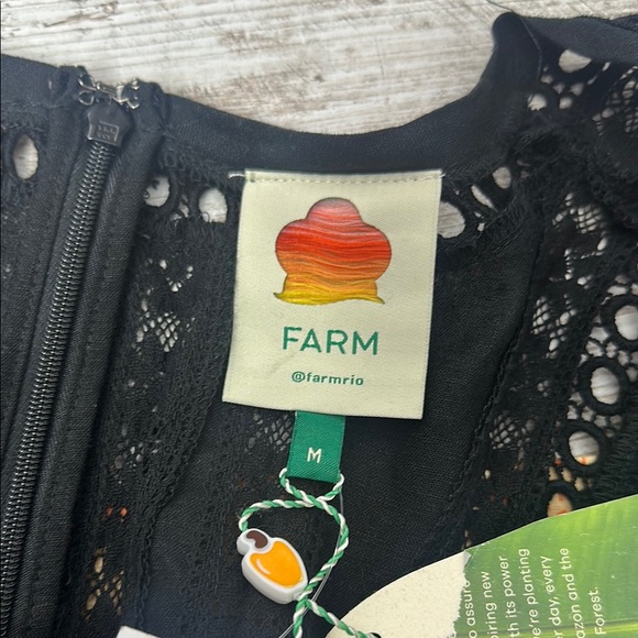 Farm Rio Black Laces & Ruffles Jumpsuit Size M NWT - Picture 4 of 14